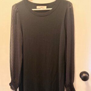 Loft Clip Dot Sleeve Sweater Dress